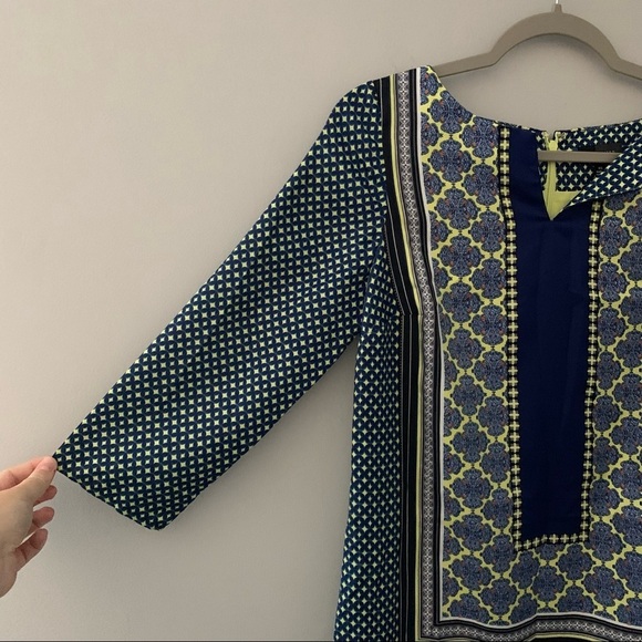 Women’s The Limited Green and blue patterned shift dress size XS - Picture 3 of 5